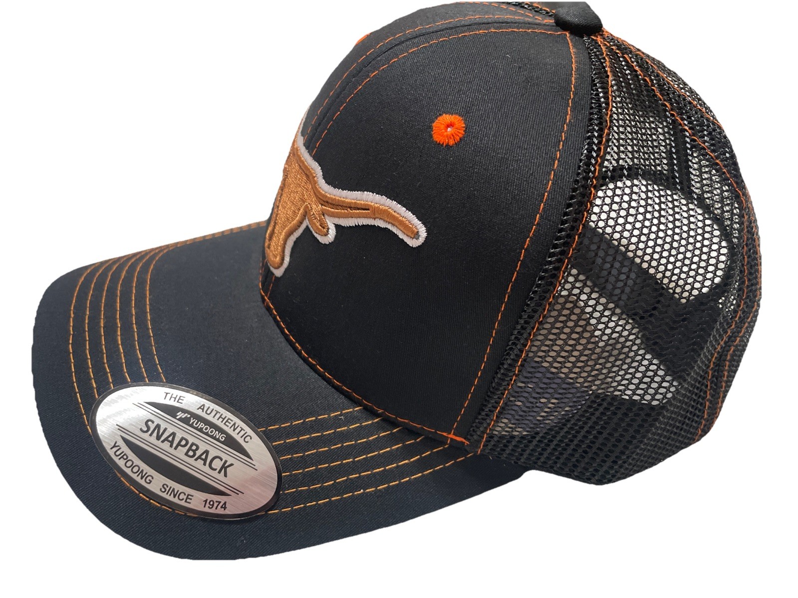 TEXAS LONGHORNS HAT BLACK MESH SNAPBACK FOOTBALL TEAM NEW CAP
