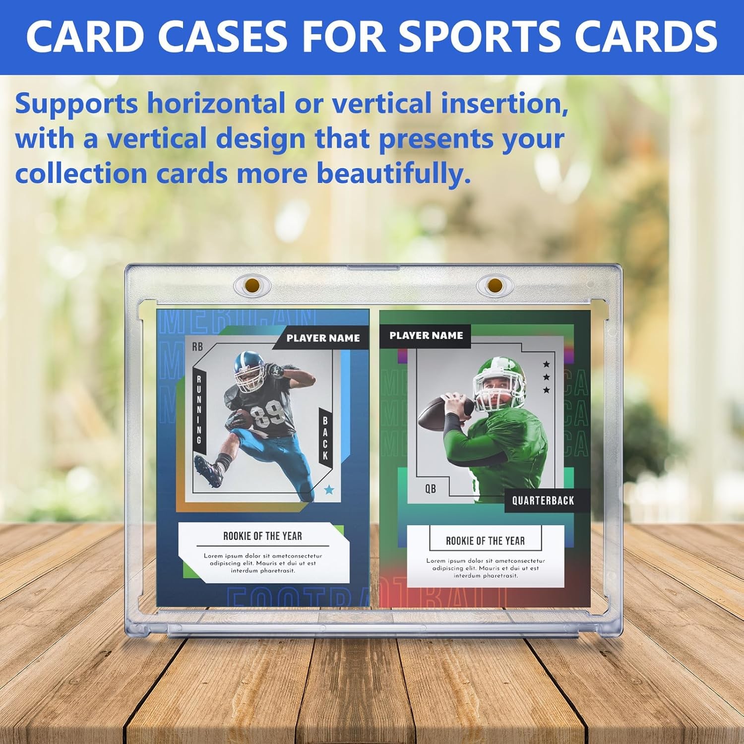5Pcs 175PT Vertical Booklet Card Holder UV Protection Magnetic Card Holder 2026