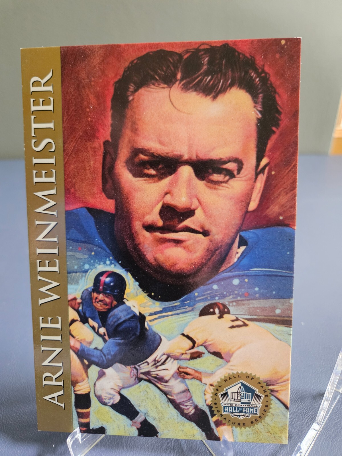 ARNIE WEINMEISTER Unsigned Gold 1998 Football Signature Series Post Card