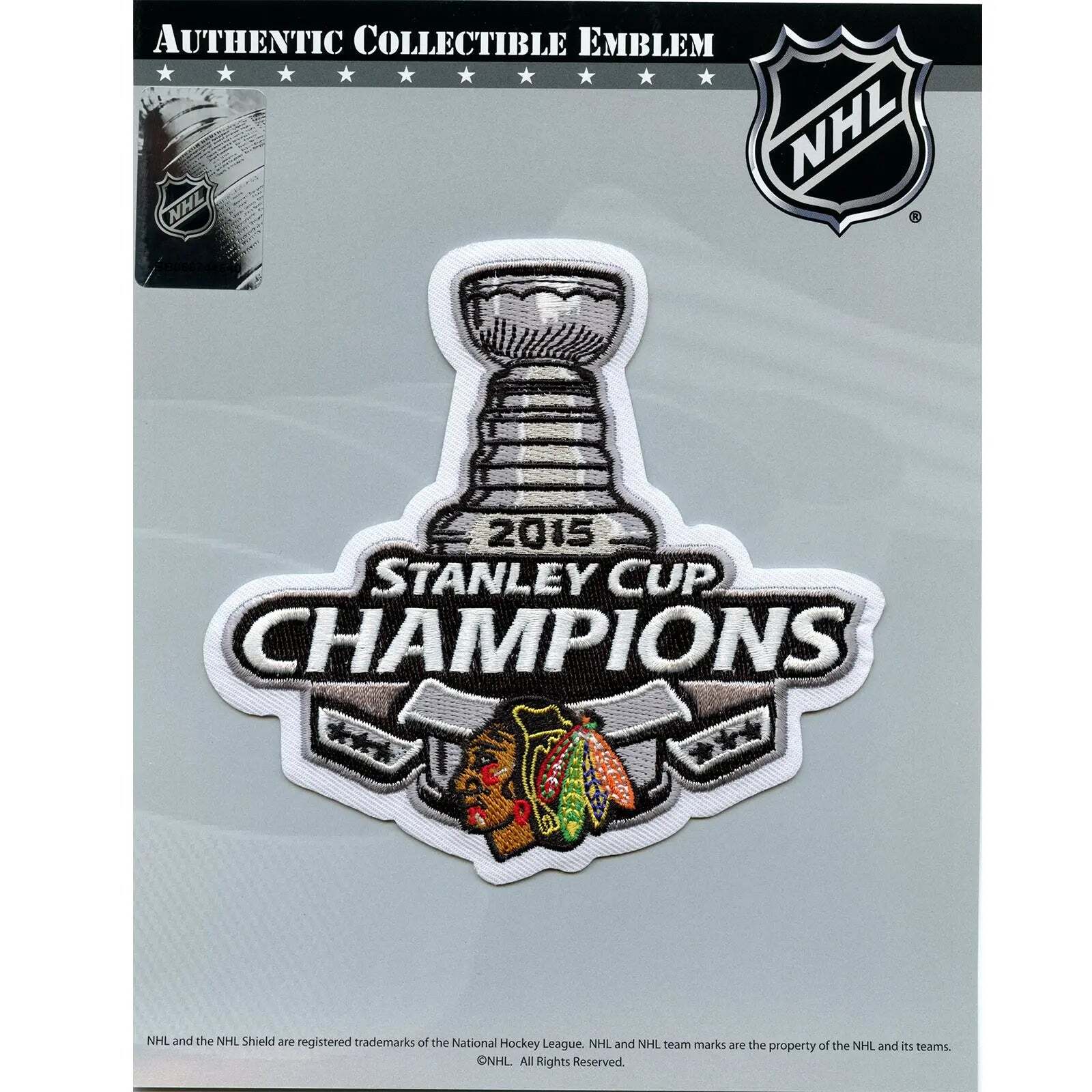 2015 Official Chicago Blackhawks Champions NHL Stanley Cup Finals Patch Jersey