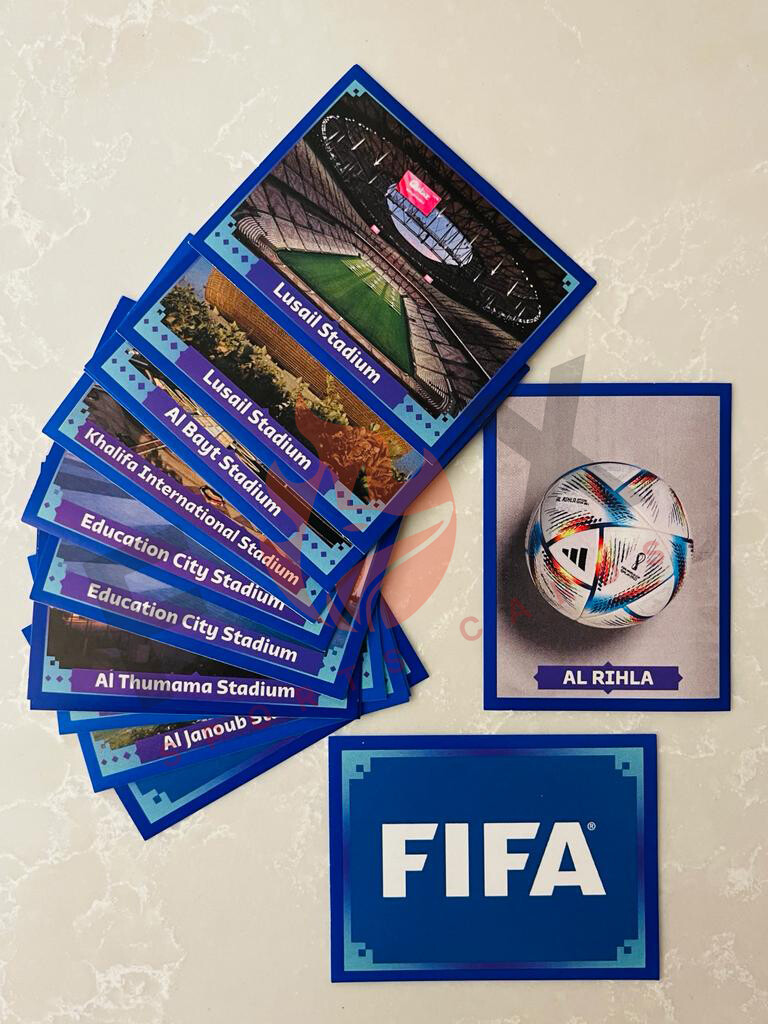 2022 Fifa World Cup Qatar Blue Parallel Panini Stickers GROUPS A, B, C, STADIUMS