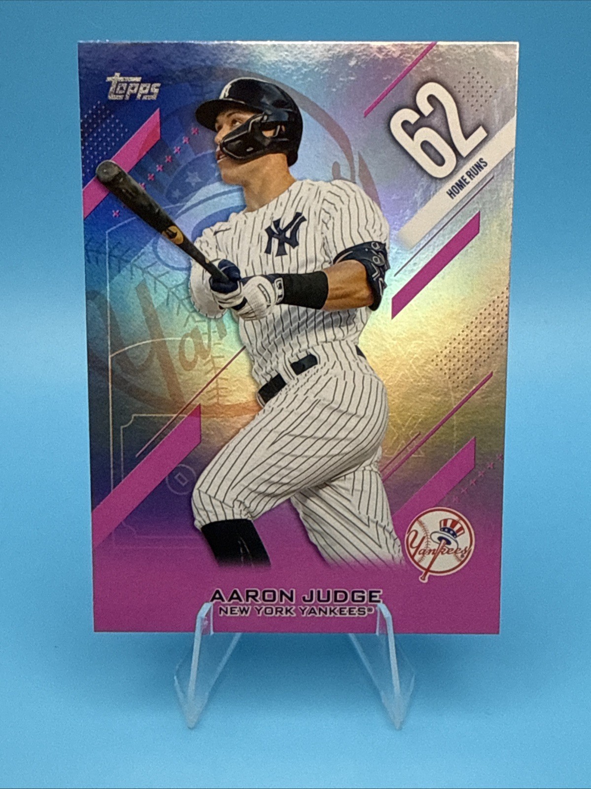 AARON JUDGE 2026 Topps Series 2 – 2022 Home Run Leaders # CN-1 PINK HOLO SSP
