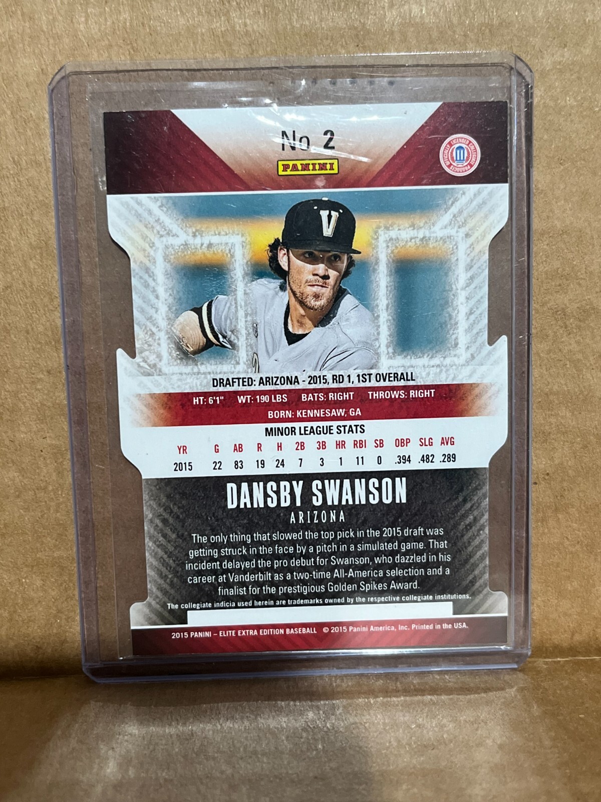 Dansby Swanson 2015 Panini Elite Extra Edition Die Cut /200 #2