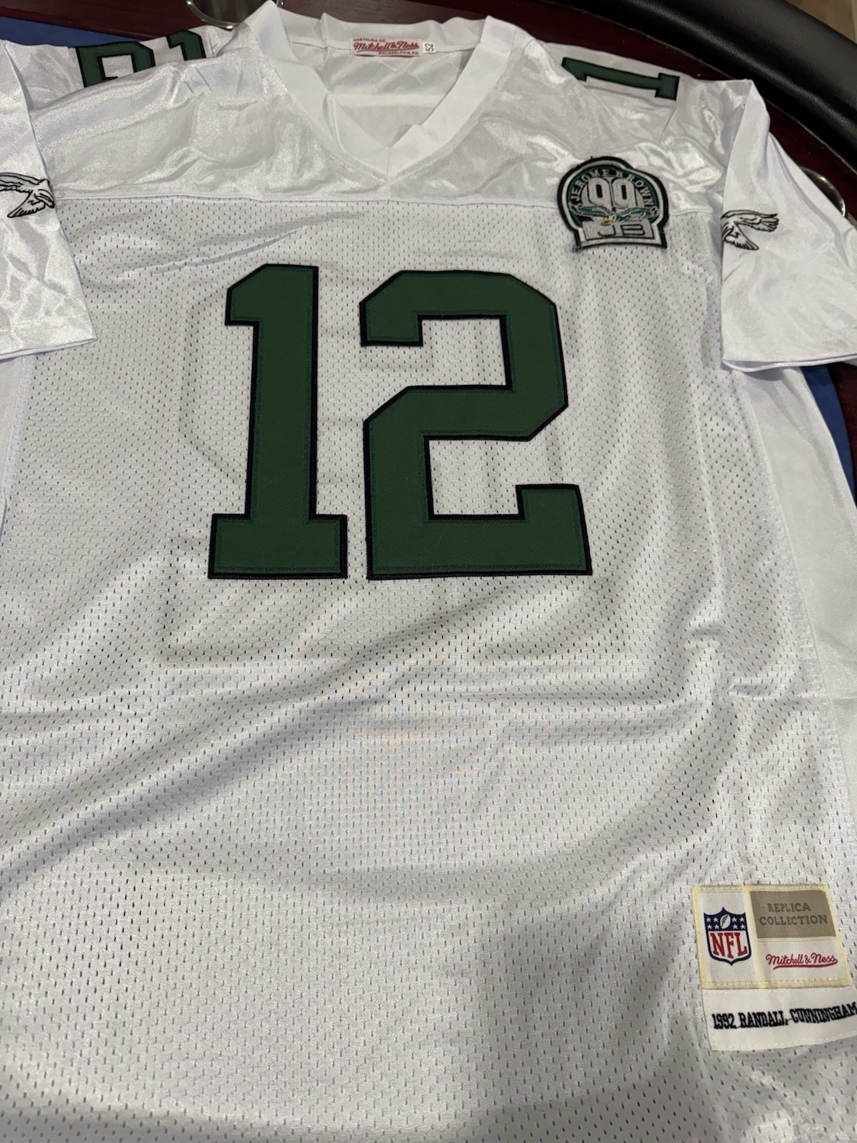 Randall CUNNINGHAM Philadelphia Eagles White All Stitched NWT Jersey w/JB Patch