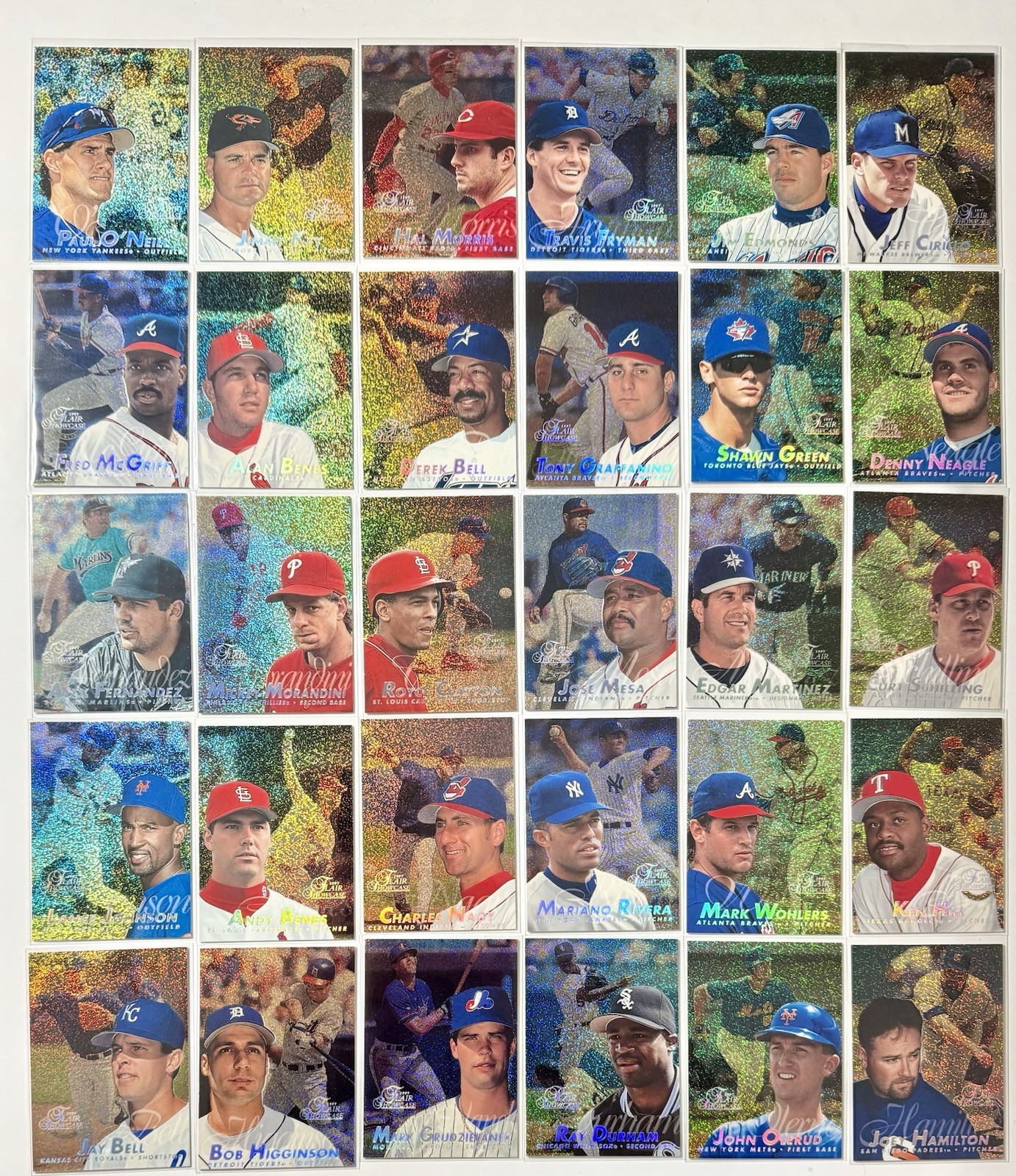 1997 Flair Showcase Row 0 – 60 Cards #121-#180 – No Duplicates