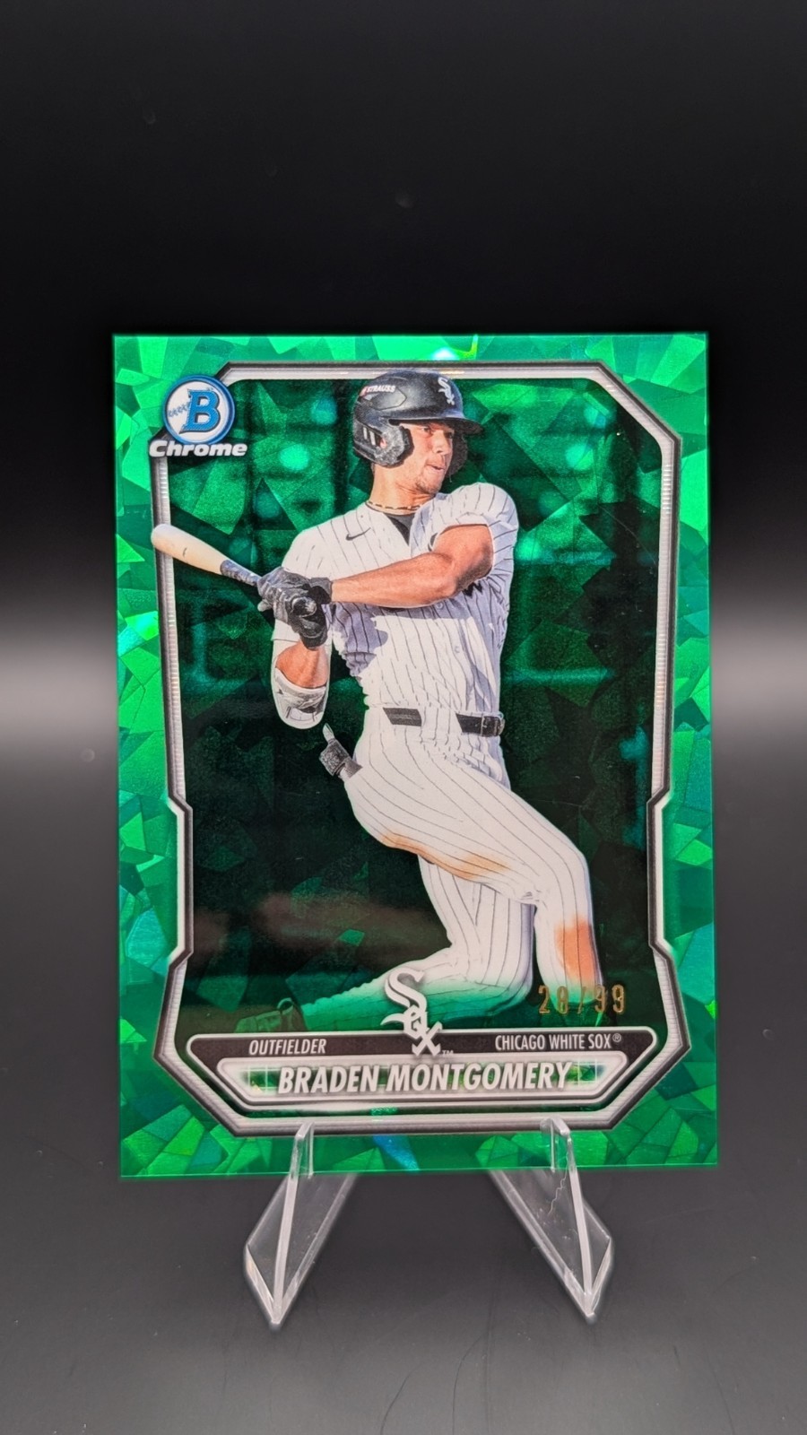2026 Bowman Chrome Sapphire Braden Montgomery 28/99 Chicago White Sox Green