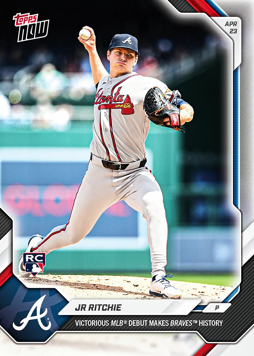 2026 Topps Now JR Ritchie – #113 Rookie Debut – Braves – Instock – FREE SHIPPING
