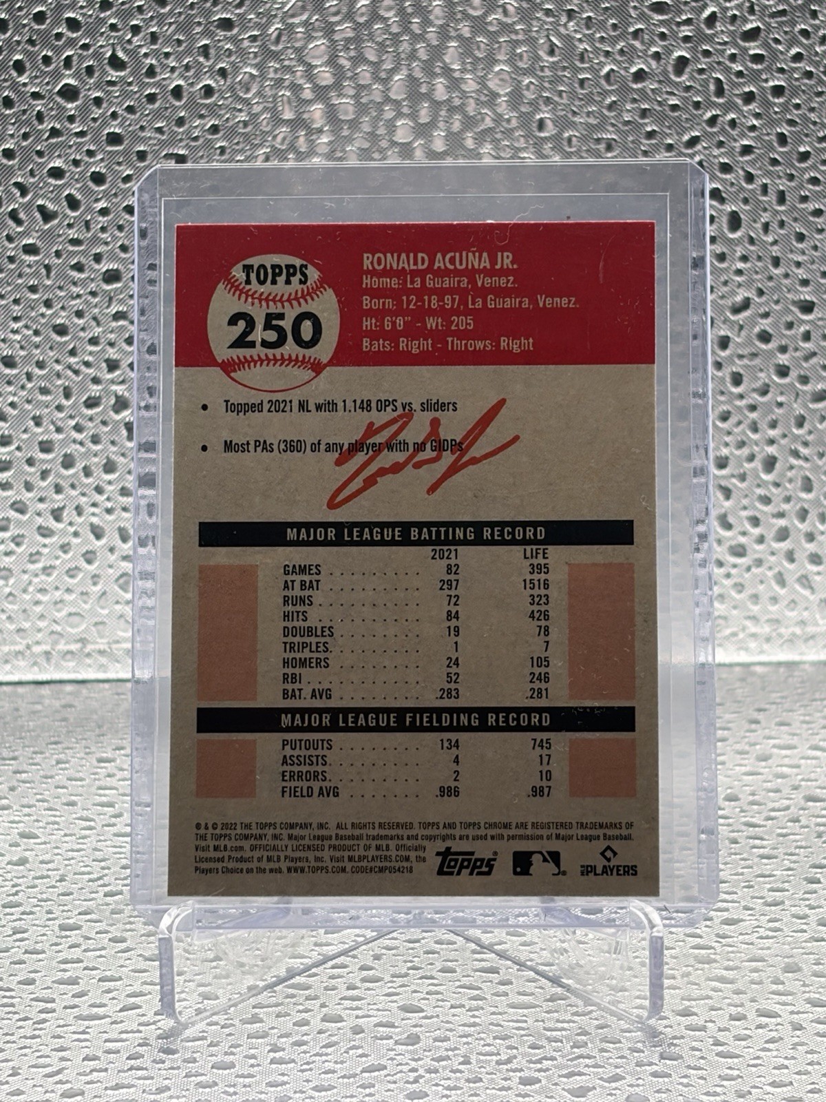 2022 Topps Chrome Platinum Anniversary – Ronald Acuña Jr. #250 Prism Refractor