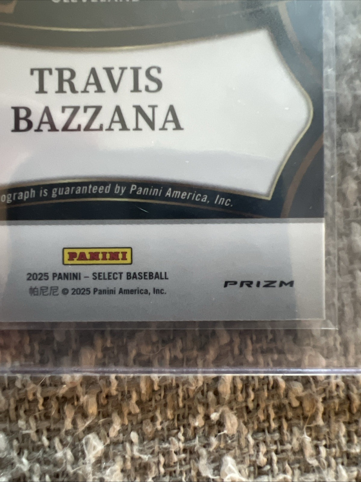 TRAVIS BAZZANA RC AUTO 2025 Select Signatures /99 Red Guardians Panini MakeOffer