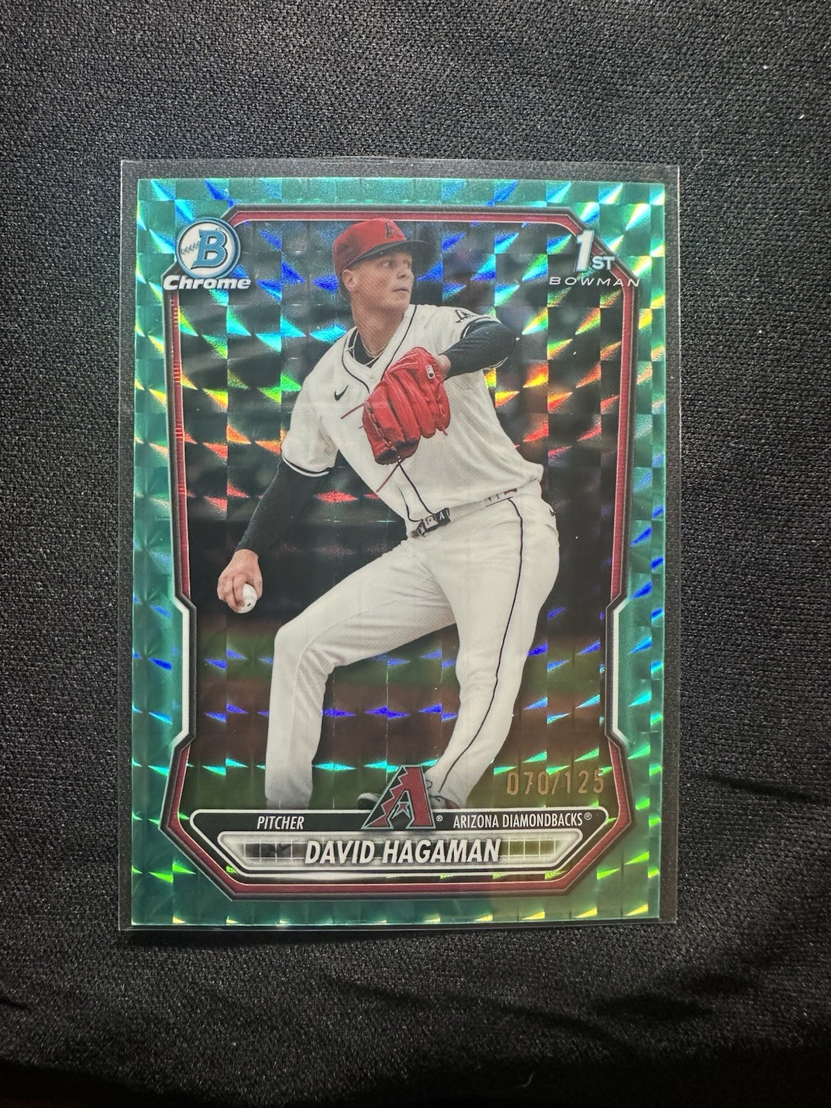 2026 Bowman Chrome 1st Aqua Geometric Refractor David Hagaman /125