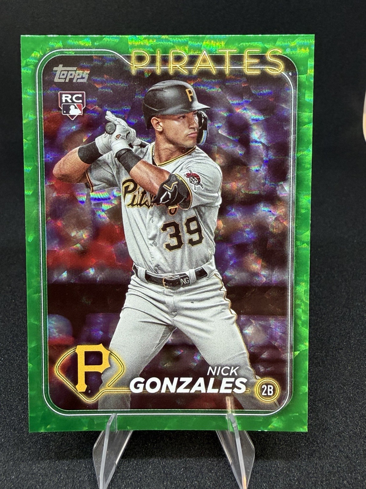 2024 Topps Series 1 – Nick Gonzales #168 Green Crackle Foil /499 (RC)
