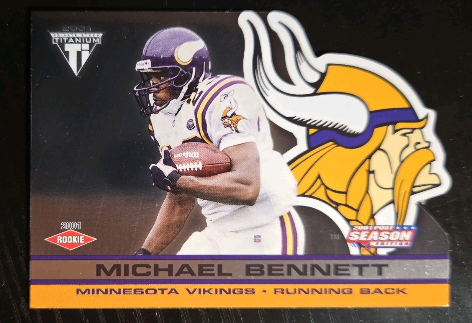 2001 Pacific Private Stock Titanium Michael Bennett Postseason /795 RC #P51
