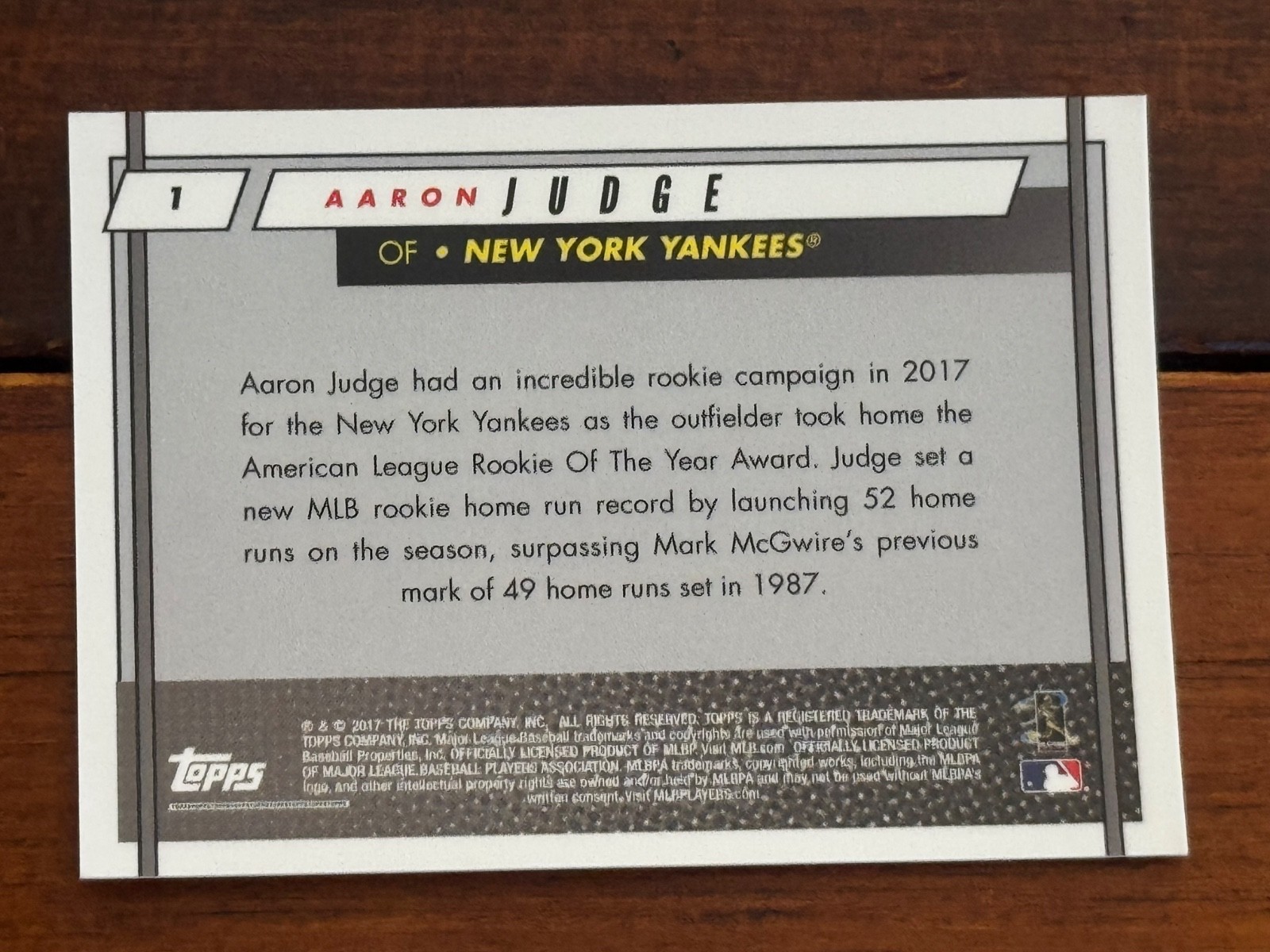 2017 Topps On Demand #12 ROOKIE CLASS 20 Card Full Set-2828 Made w/Judge RC