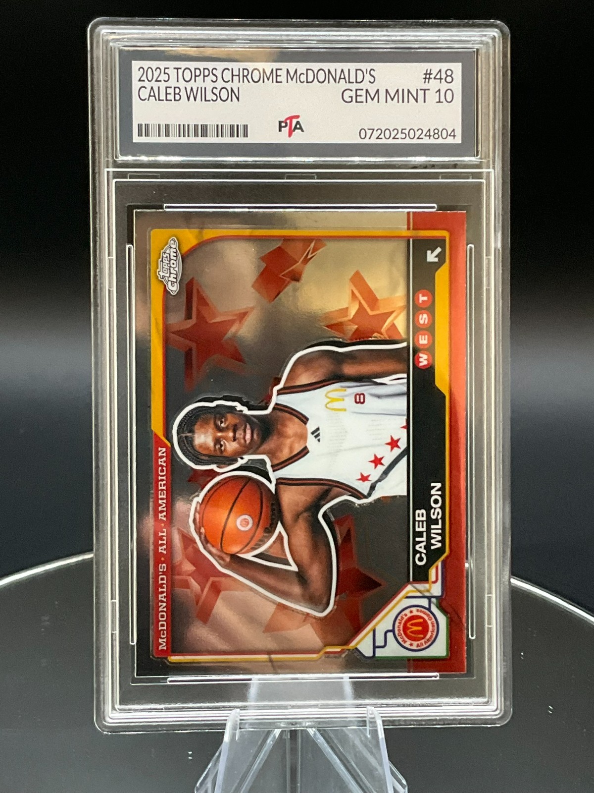 2025 Topps Chrome McDonald’s All American #48 Caleb Wilson GEM MINT PTA 10🔥