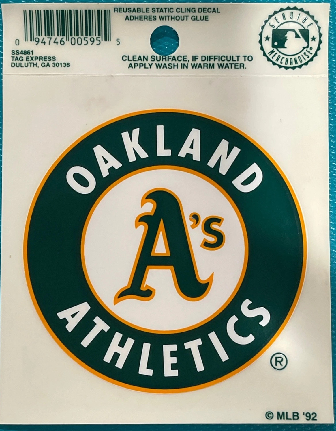MLB Pick Your Team Reusable 3.5″ x 3.75″ Static Cling Decal – Official Licensed