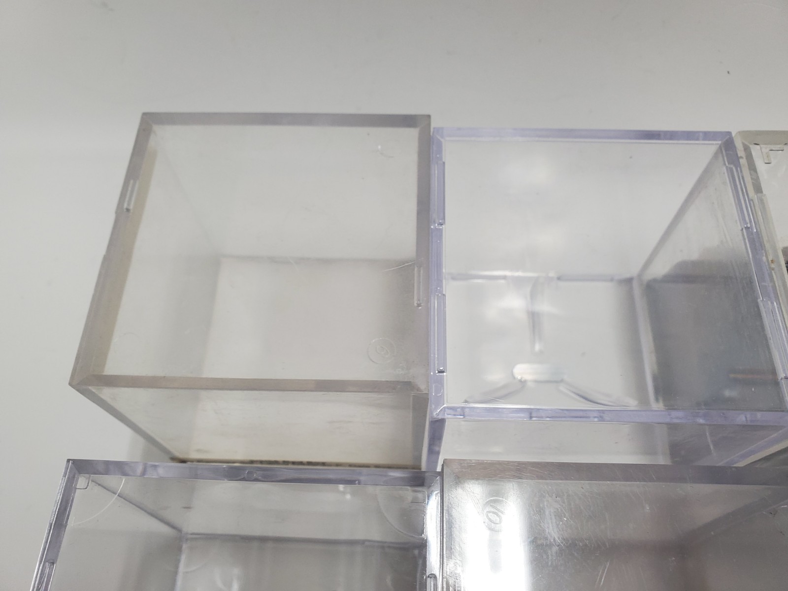 6x *used* Baseball Display Cubes Various Brands Lot