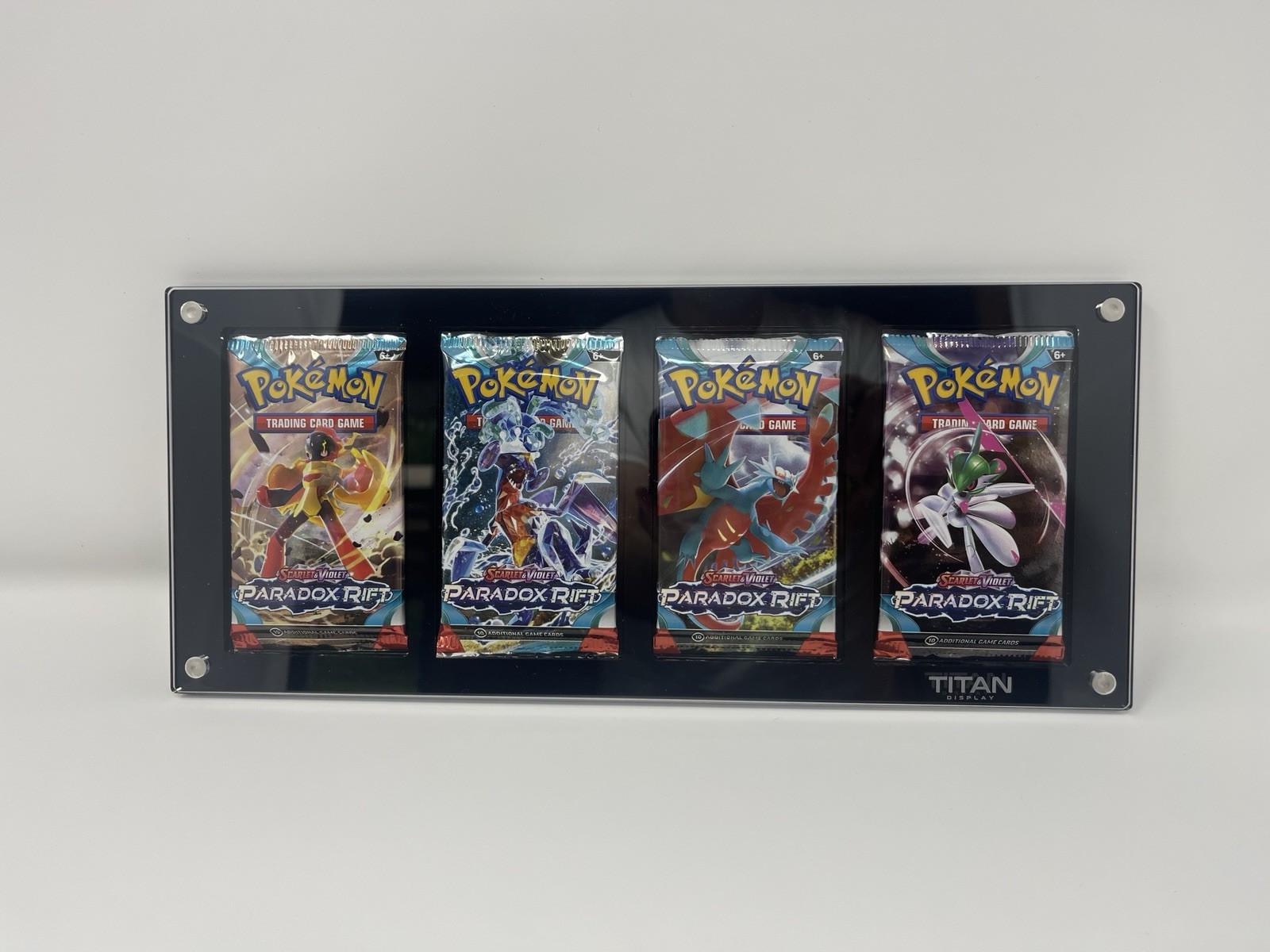 (4) Pack Hanging Wall Display Frame Magnetic Lid FITS Pokemon Booster Packs
