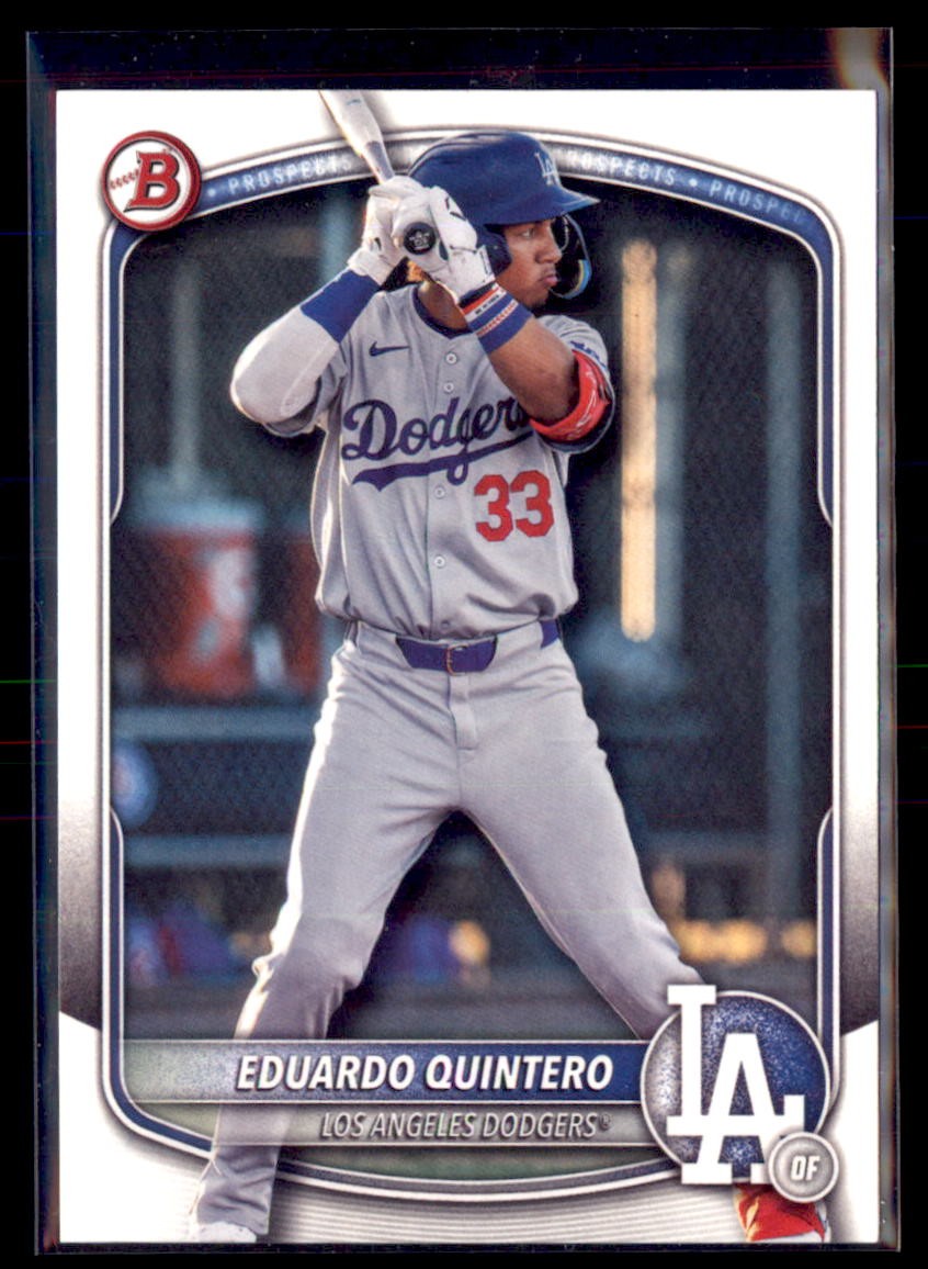 2025 Bowman Draft Paper Eduardo Quintero Dodgers BD-111 5 card lot