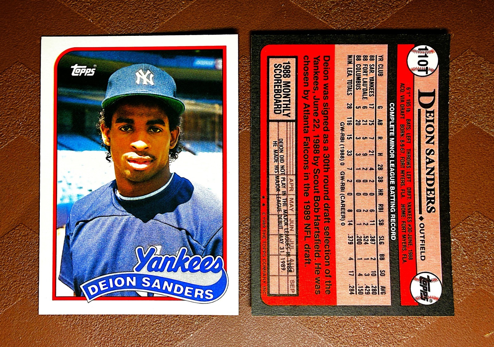Deion Sanders RC 1989 Topps Traded Rookie #110T New York Yankees MLB MINT+ Qty!