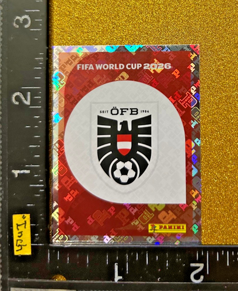 AUSTRIA EMBLEM FOIL PANINI STICKER FIFA WORLD CUP 2026 USA-MEX-CAN
