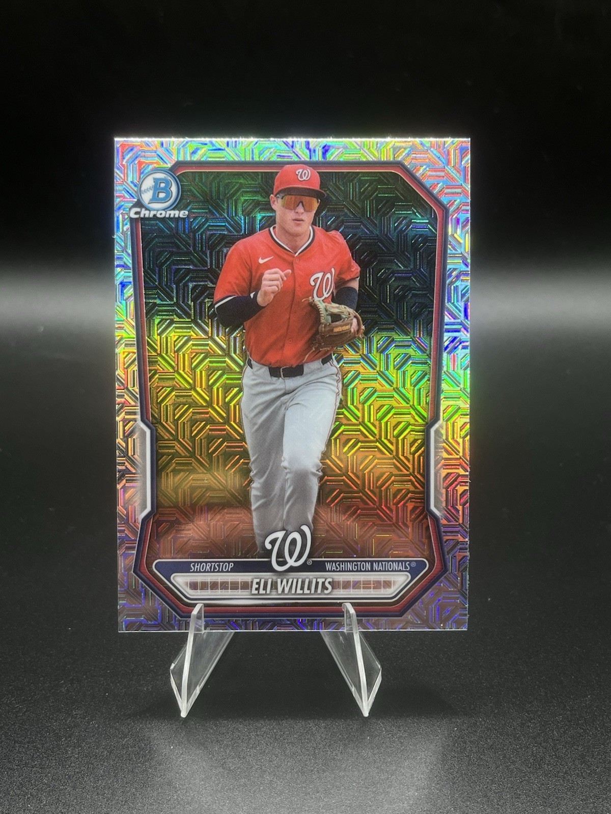 2026 Bowman Chrome Eli Willits Mega Box Mojo Refractor #BCP-95 – Nationals