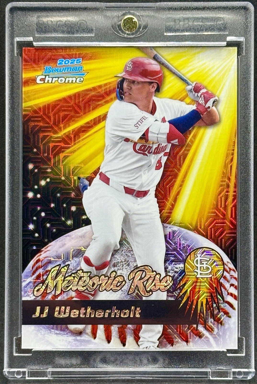 JJ Wetherholt RARE ROOKIE RC MOJO REFRATOR CARD BOWMAN CHROME CARDINALS MINT