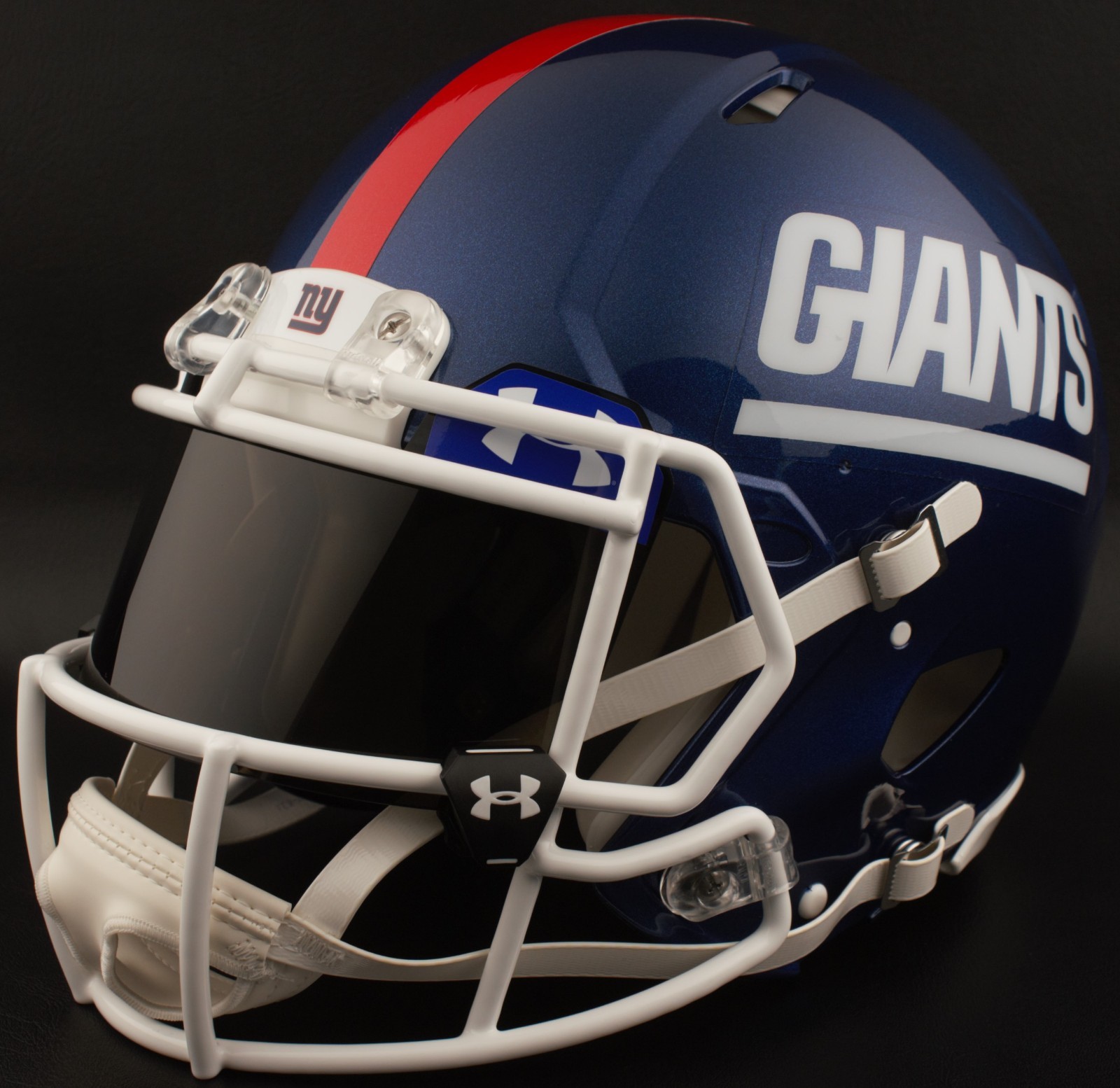NEW YORK GIANTS NFL Authentic GAMEDAY Football Helmet w/ BLACK-TINT Eye Shield