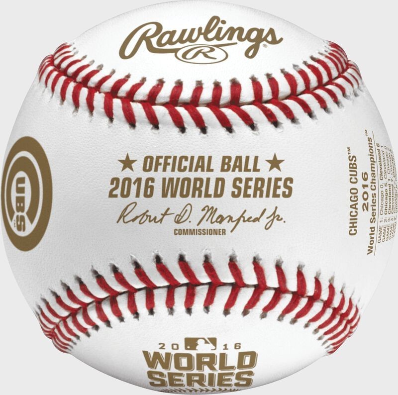 2016 Rawlings Official WORLD SERIES SCORE CHAMP Baseball CHICAGO CUBS