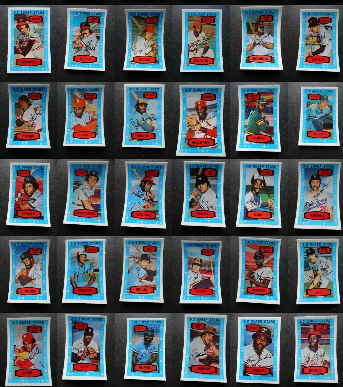1975 Kellogg’s 3-D Baseball Cards Complete Your Set You U Pick From List 1-57