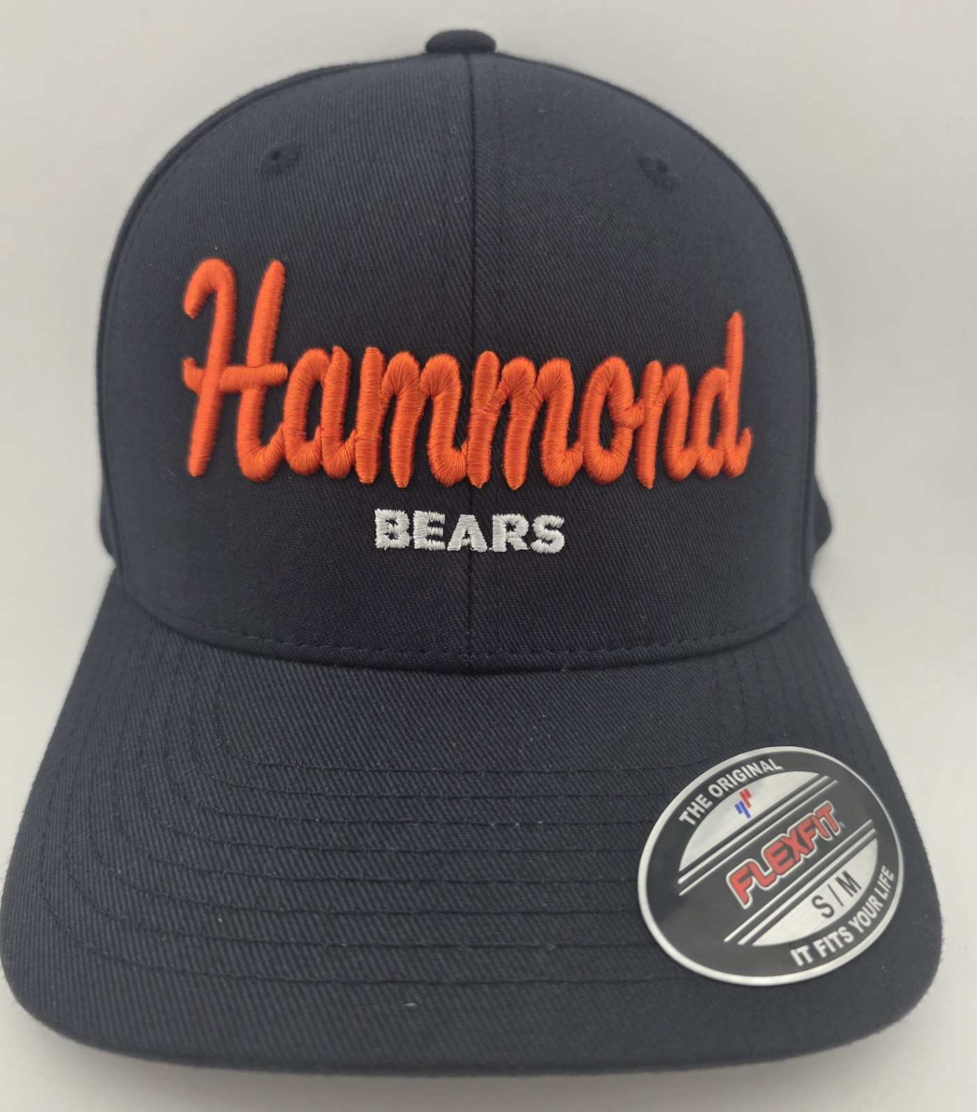 Hammond Bears Flex Fit Hat Navy/Orange Bears Colors