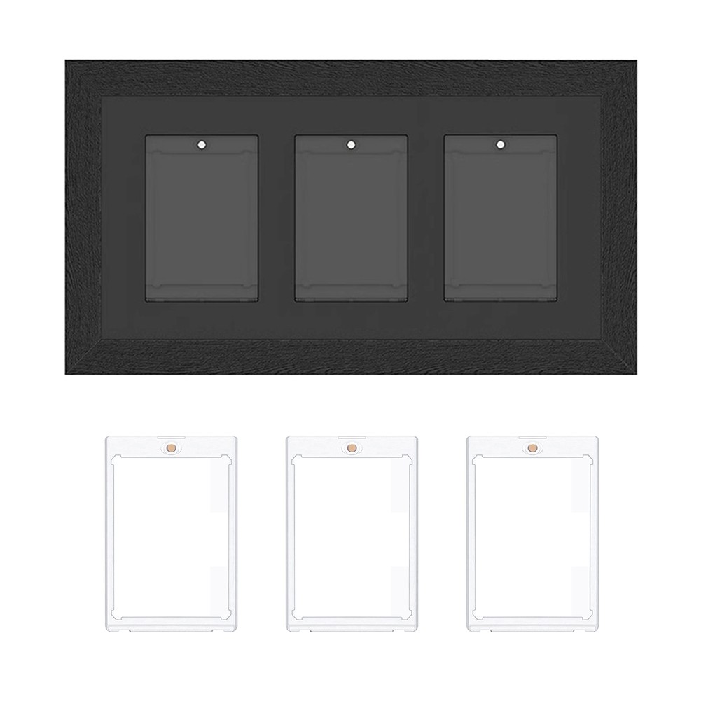 US Wall Mount Trading Card Display Frame 35pt UV Protection Magnetic Card Holder