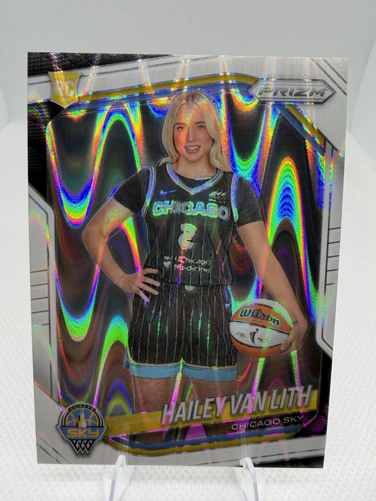 Hailey Van Lith RC 2025 Panini Prizm WNBA White Seismic Prizm Chicago Sky