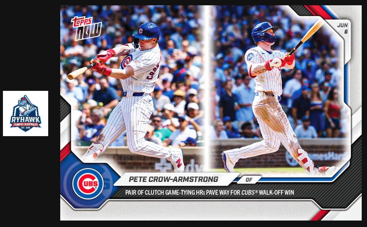 2026 Topps Now #295 Pete Crow-Armstrong Chicago Cubs Clutch Home Runs Presale