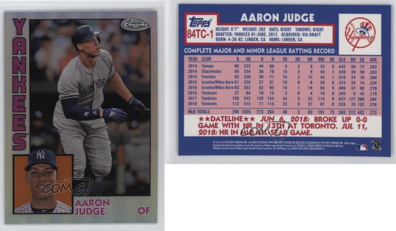2019 Topps Chrome 1984 Topps Refractor Aaron Judge #84TC-1 2y0