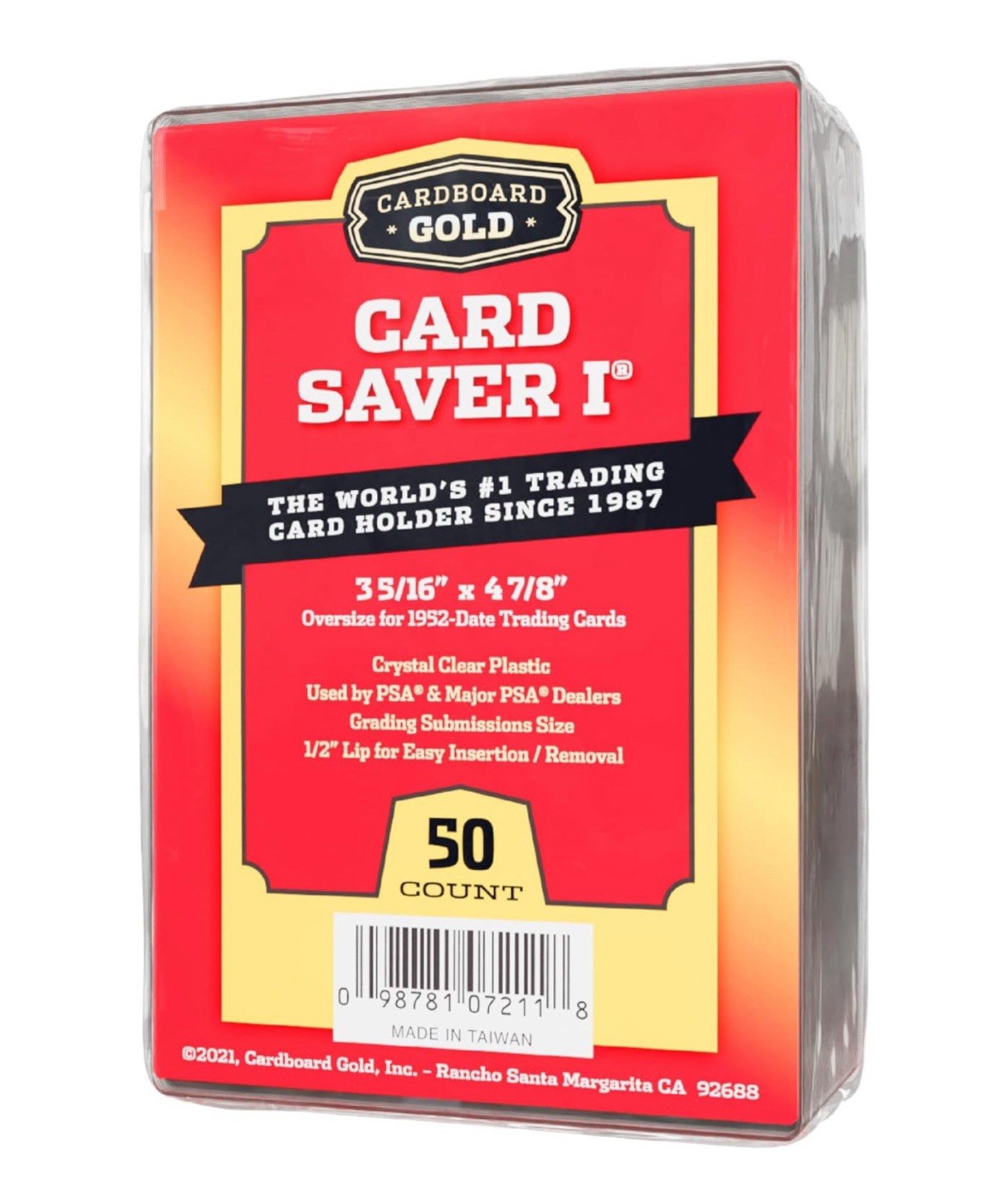 50 Ct Card Saver I CS 1 Cardboard Gold PSA Graded Semi Rigid Holders Brand New