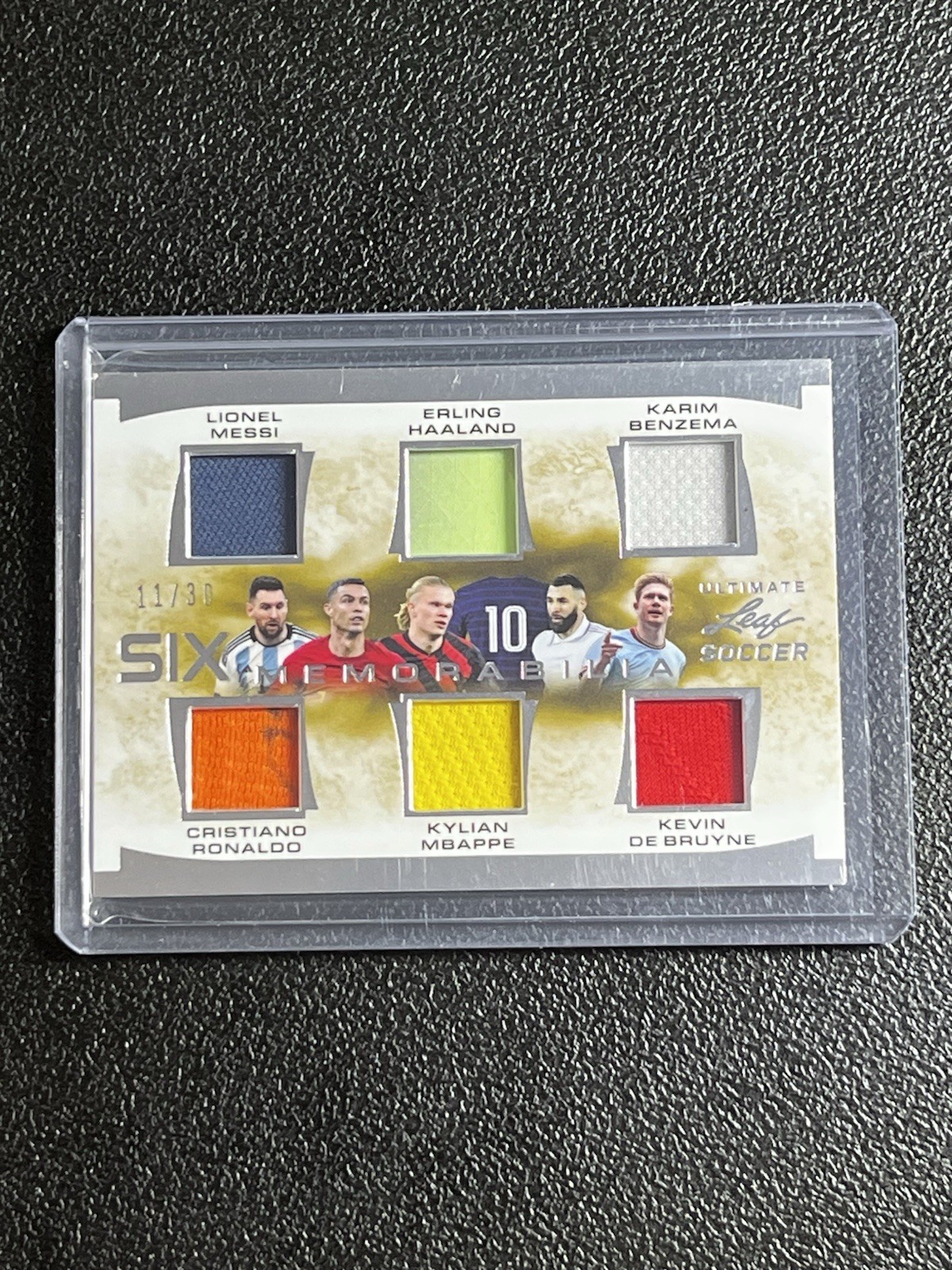2022 Leaf Ultimate Soccer SIX Memorabilia LIONEL MESSI Ronaldo Haaland ++ #11/30