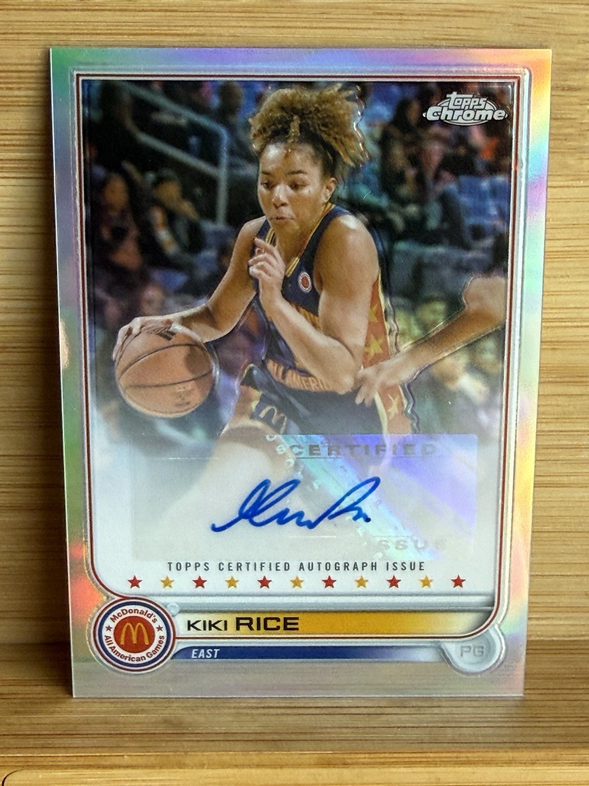 2022 Topps Chrome McDonalds All American Kiki Rice Auto WNBA Toronto Tempo