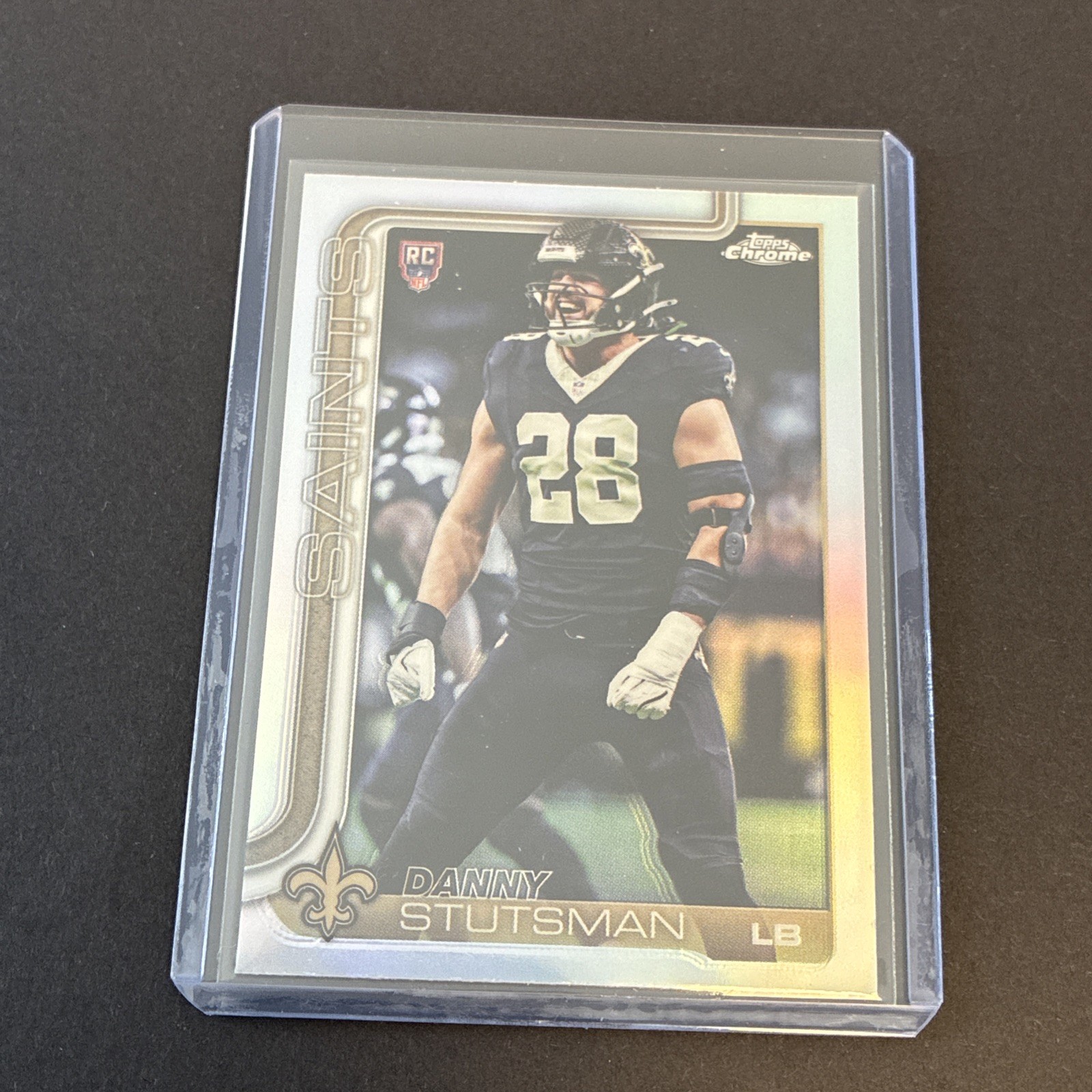 2025 Topps Chrome #373 Danny Stutsman Refractor New Orleans Saints Rookie