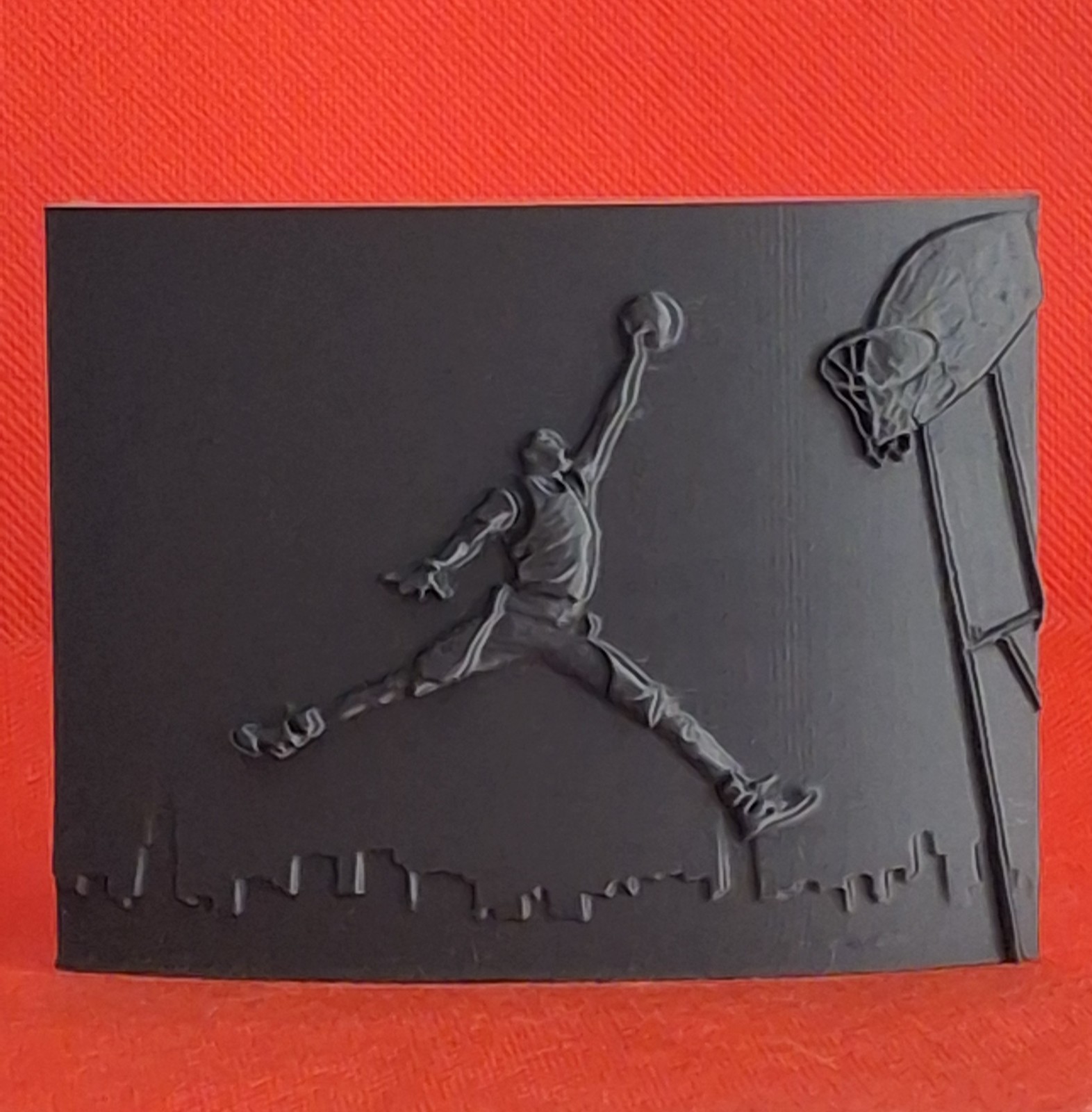 Michael Jordan 3D-Printed Relief Slam Dunk Art 5 x 4 Inches