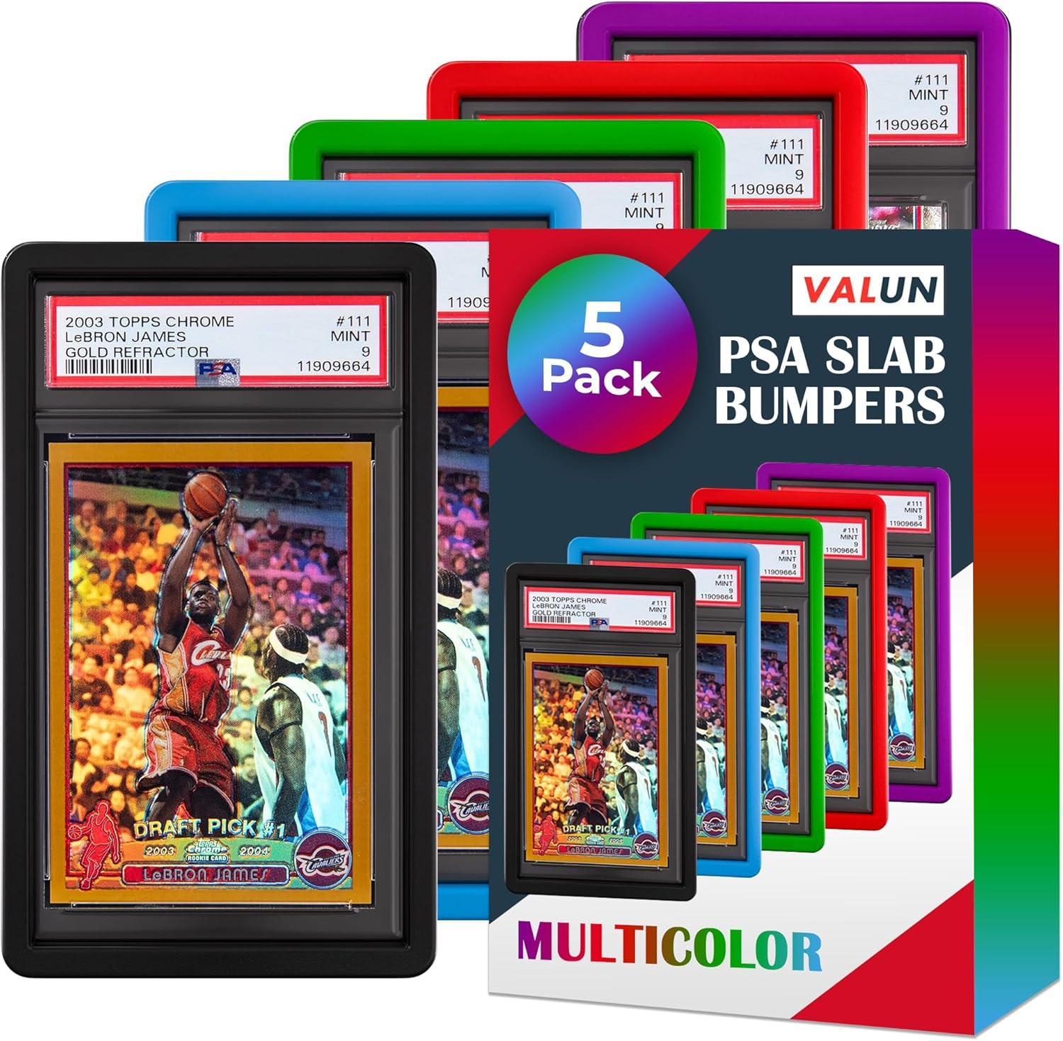 Multi-Color TPU Card Protectors – PSA Slab Bumper Pack of 10