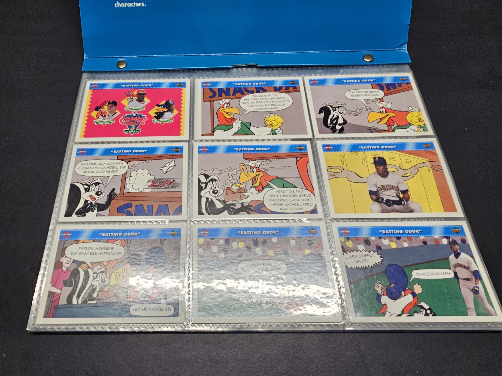 1992 Upper Deck Comic Ball 3 Card Set With Collectors Album
