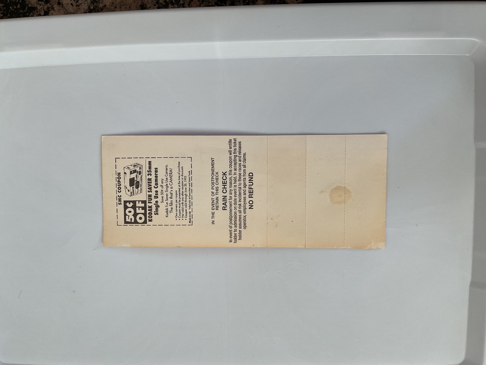 1993 Sonoma Sears Point SaveMart 300 Bud 200 Pole Qualifying NASCAR Full Ticket