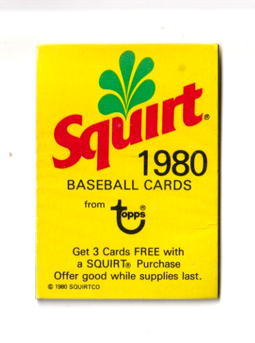 1980 Topps Squirt Baseball 3 Card Factory Sealed Pack Larry McWilliams On Back