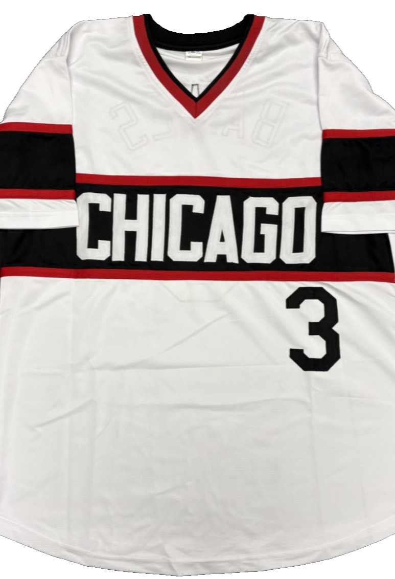 Harold Baines Signed Custom Throwback Chicago Player Jersey XL HOF Insc PSA 701