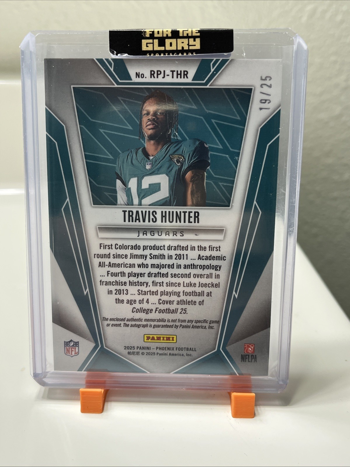 2025 Panini Phoenix – Travis Hunter Rookie Phenom RPA /25 RC #RPJ-THR