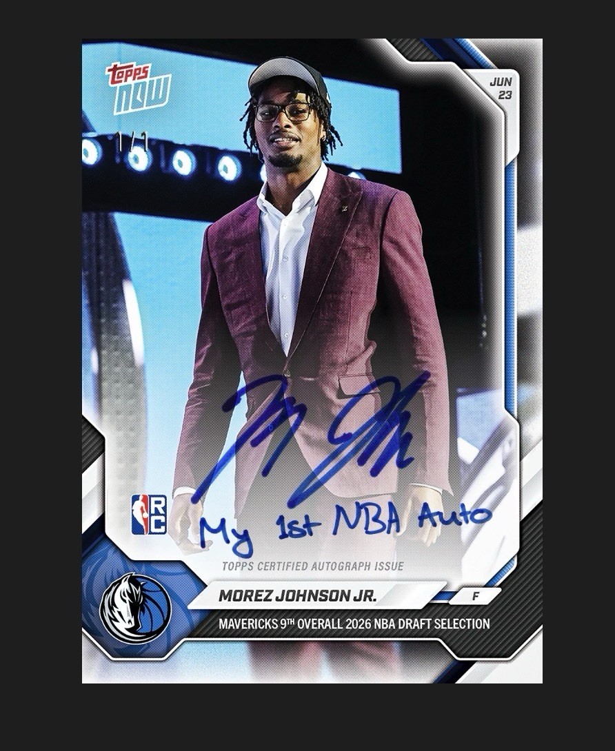 Morez Johnson Jr. – 2025-26 NBA Topps NOW – 9th PICK- Chance At 1/1 Auto Presale