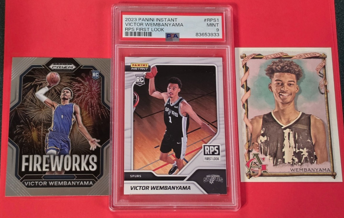 Victor Wembanyama ROOKIE Card RPS INSTANT #1/16791 + ALLEN GINTER RC +PRIZM RC