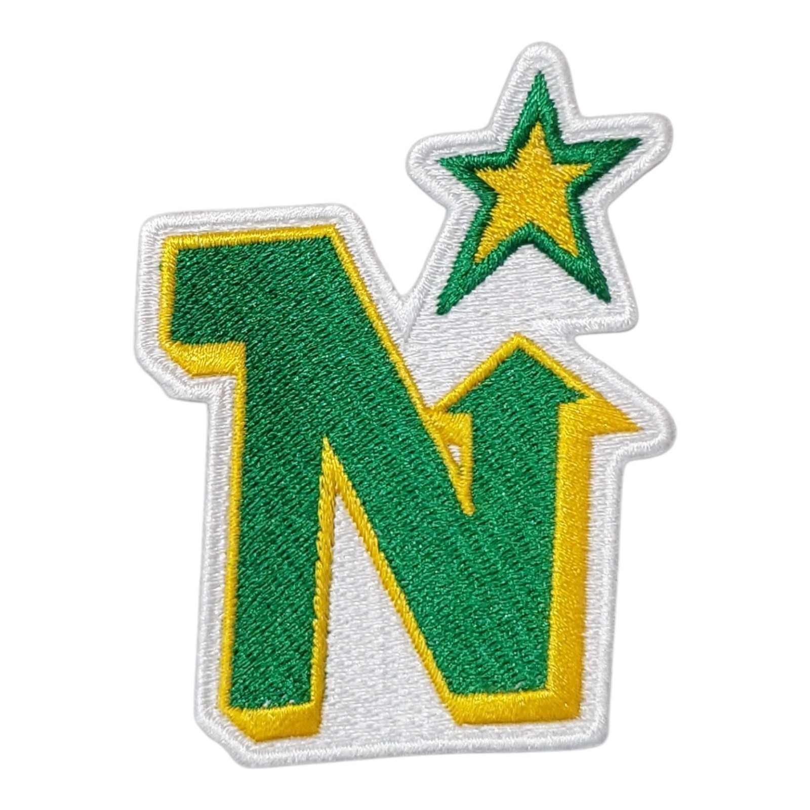 Vintage Minnesota North Stars Logo Patch. NHL. Embroidered. Iron On. 3″x2″