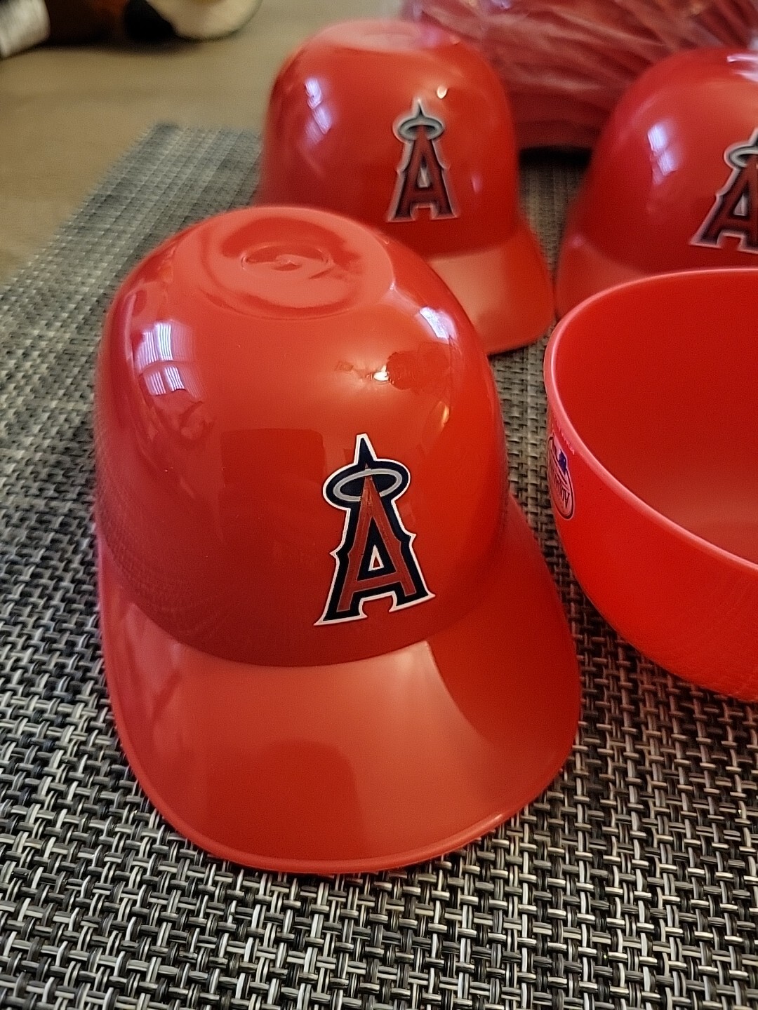 Angels MLB Ice Cream, Snack, Mini Baseball Helmet 3.5″×5.5″ Lot Of 17