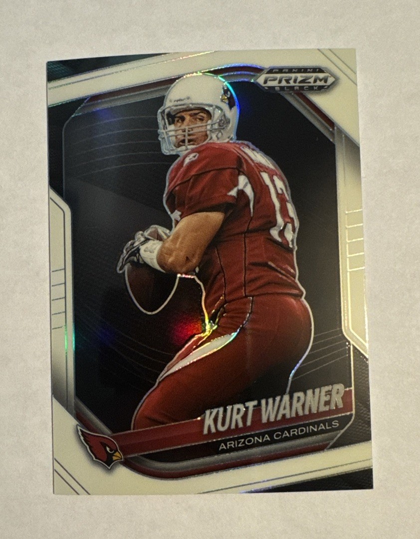 2025 Panini Prizm Black Football Kurt Warner White /175 #1 AT